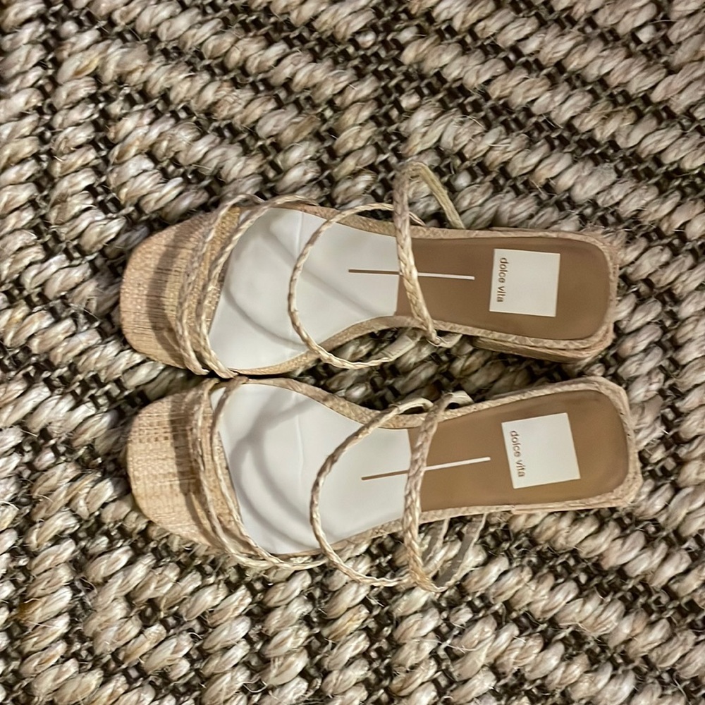 Dolce Vita Rattan Block Heels 6